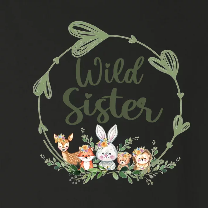 Cute Wild Sister Wreath Zoo Leopard Birthday Safari Jungle Animal Gift Toddler Long Sleeve Shirt