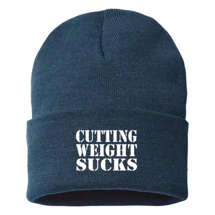 CUTTING WEIGHT SUCKS Wrestler Wrestling Workout Lose Weight Sustainable Knit Beanie