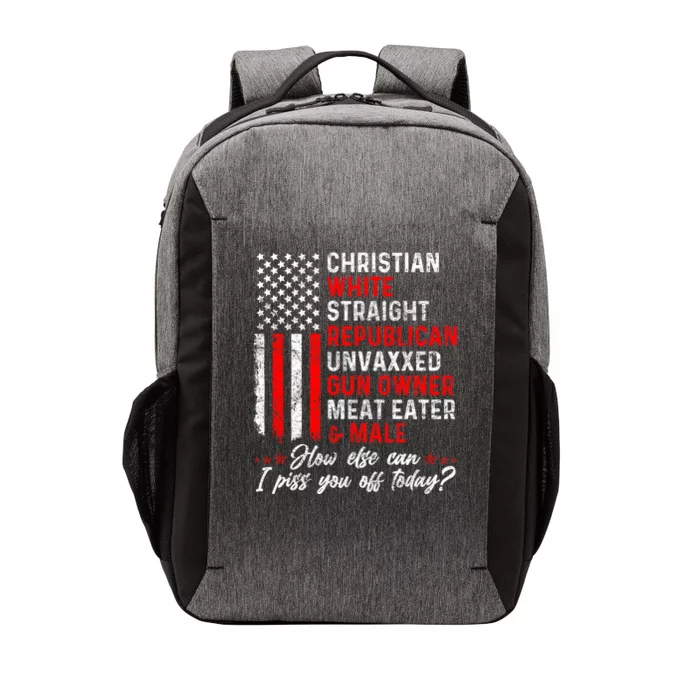 Christian White Straight Republican Unvaxxed Gun Owner Meat Vector Backpack