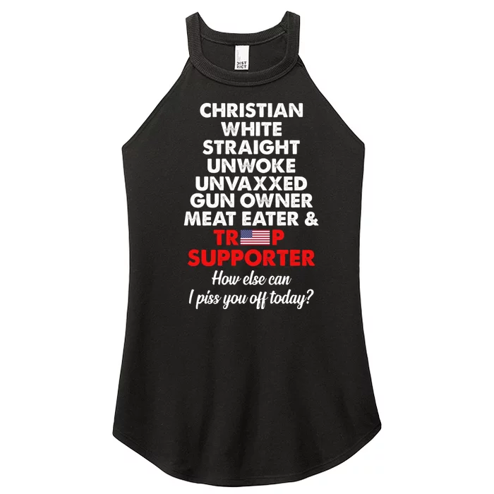 Christian White Straight Republican Unvaxxed Gun Owner Meat Women’s Perfect Tri Rocker Tank