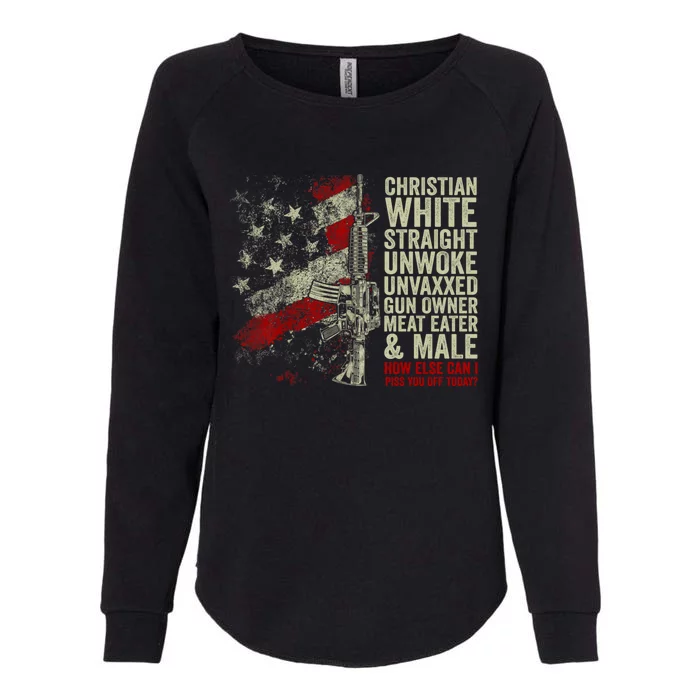 Christian White Straight Republican Unvaxxed Gun Owner Meat Womens California Wash Sweatshirt