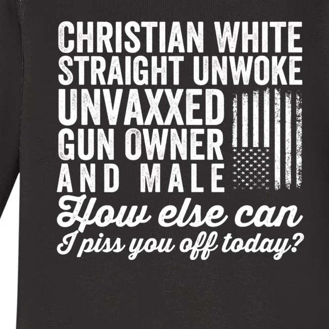 Christian White Straight Republican Unvaxxed Gun Owner Meat Baby Long Sleeve Bodysuit