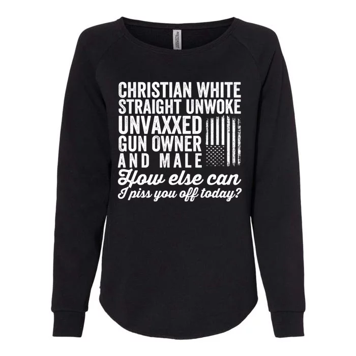 Christian White Straight Republican Unvaxxed Gun Owner Meat Womens California Wash Sweatshirt