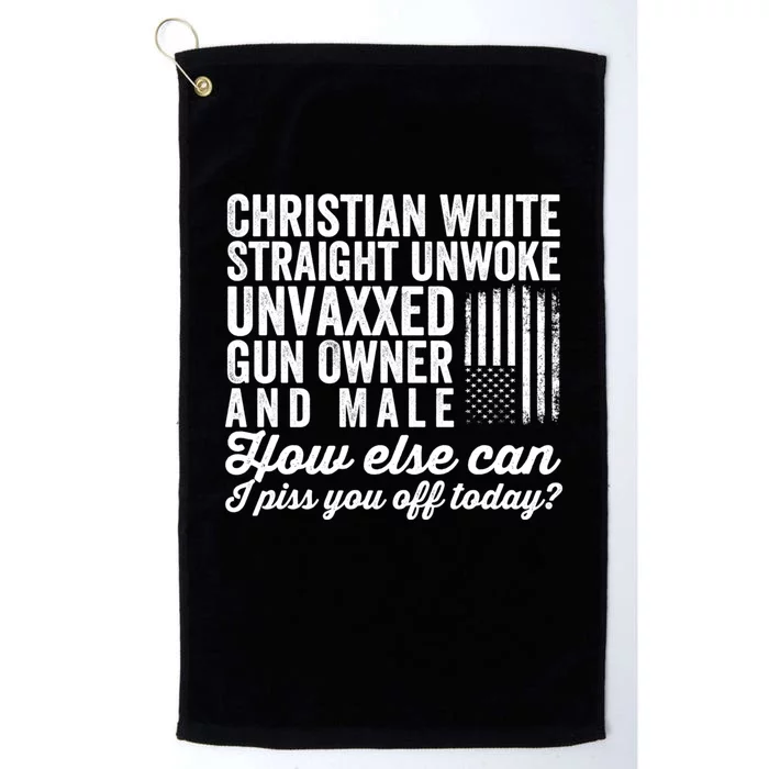 Christian White Straight Republican Unvaxxed Gun Owner Meat Platinum Collection Golf Towel