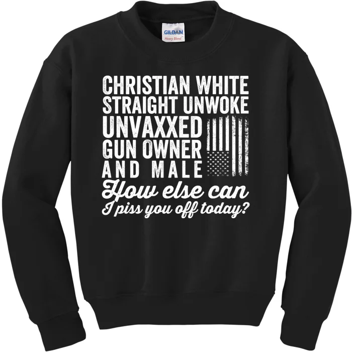 Christian White Straight Republican Unvaxxed Gun Owner Meat Kids Sweatshirt