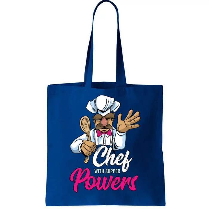 Chef With Supper Powers Funny Culinary Chef Cooking Pun Gift Tote Bag