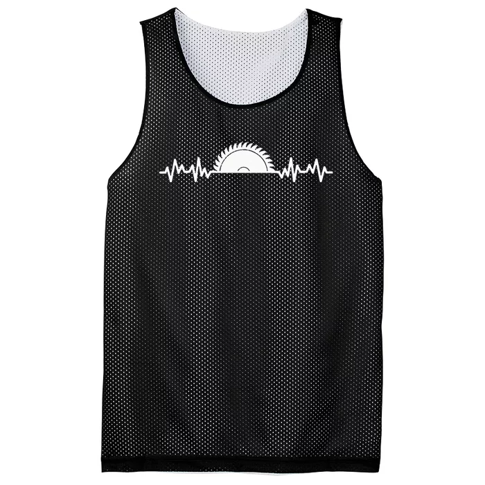 Carpenter Woodworking Saw Heartbeat Mesh Reversible Basketball Jersey Tank