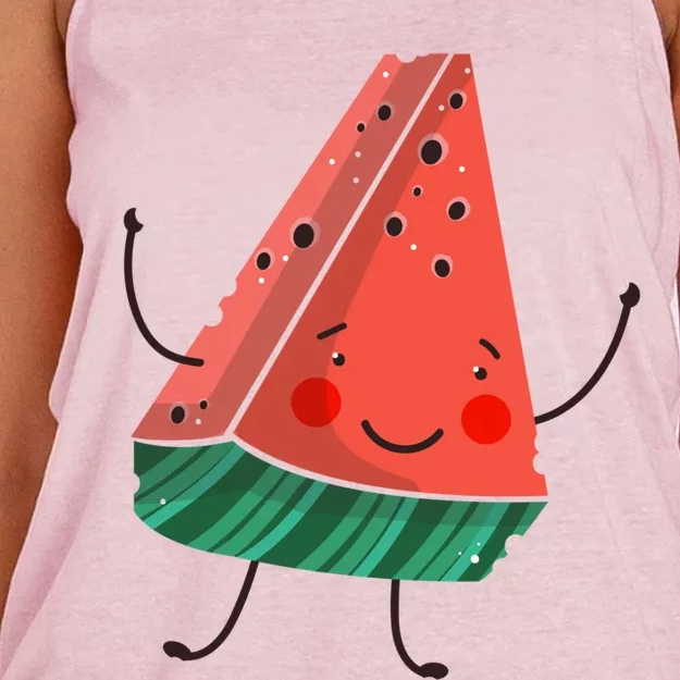 Cute Watermelon Slice Gift Women's Knotted Racerback Tank