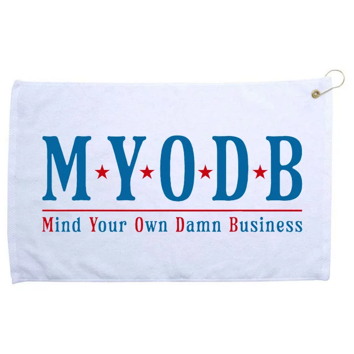 Coach Walz Sayings Mind Your Own Damn Business Harris Walz Grommeted Golf Towel