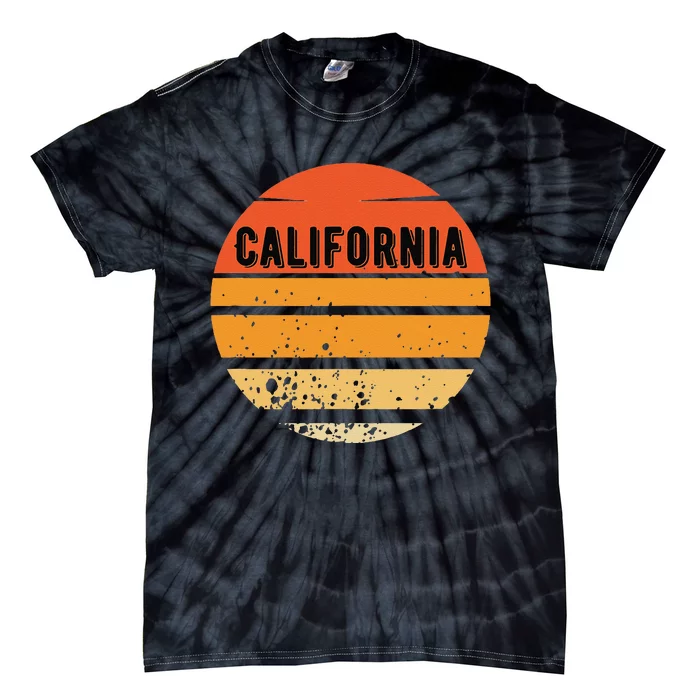 California With Sun Graphic Tie-Dye T-Shirt