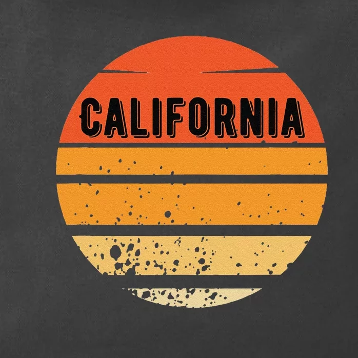 California With Sun Graphic Zip Tote Bag