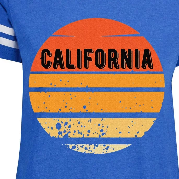 California With Sun Graphic Enza Ladies Jersey Football T-Shirt