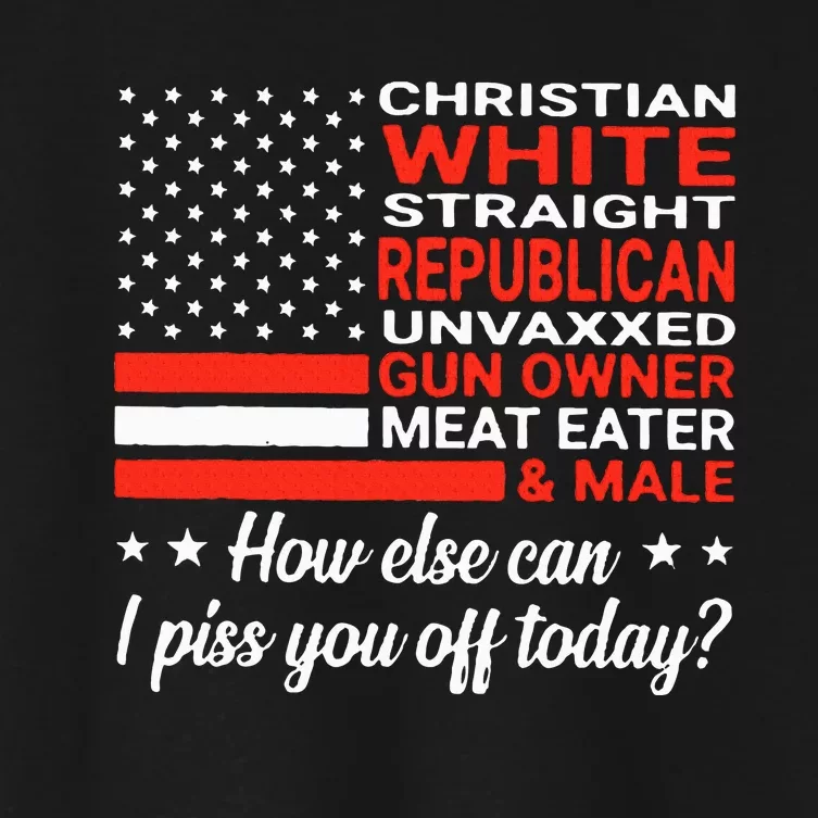 Christian White Straight Republican Unvaxxed Gun Owner Meat Women's Crop Top Tee