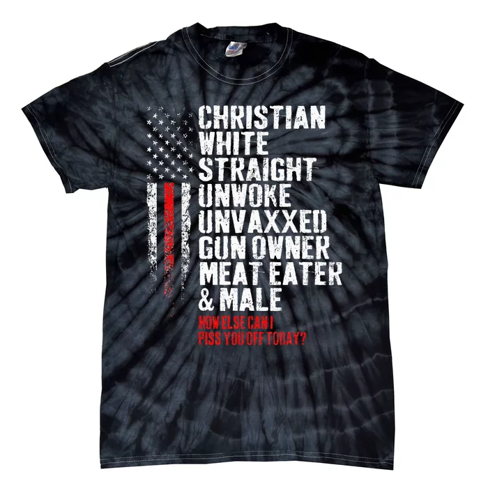 Christian White Straight Unwoke Unvaxxed Gun Owner Tie-Dye T-Shirt