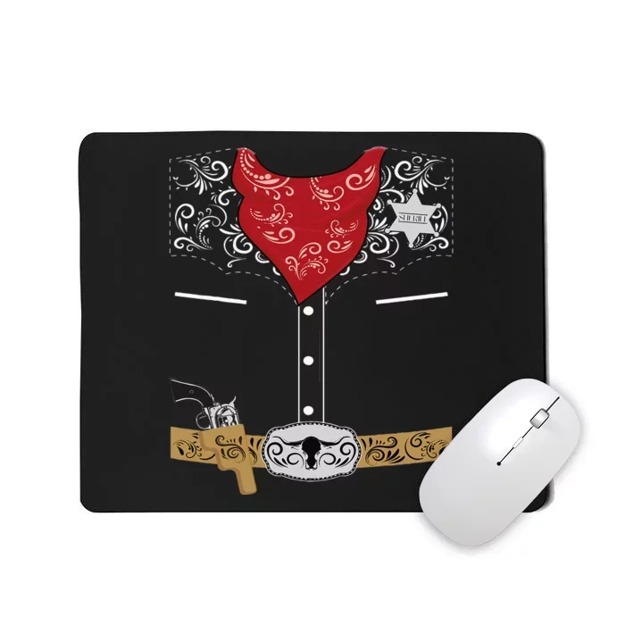 Cute Western Sheriff Costume For Kids Easy Halloween Mousepad