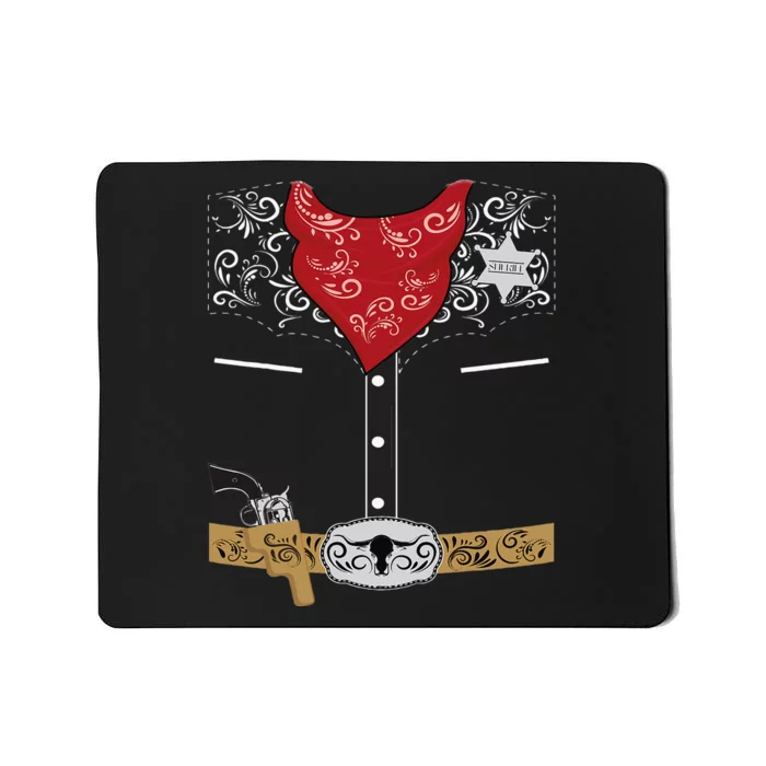 Cute Western Sheriff Costume For Kids Easy Halloween Mousepad