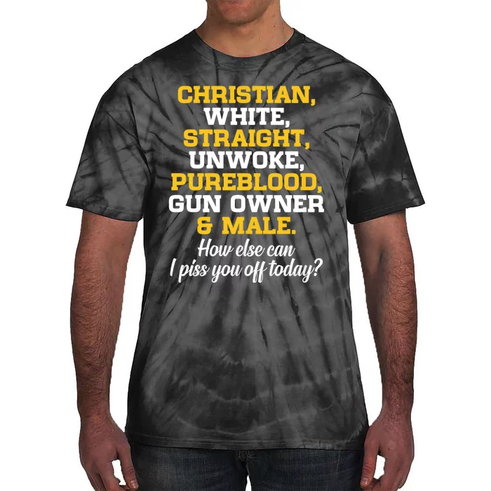 Christian White Straight Unwoke Pureblood Gun Owner & Male Tie-Dye T-Shirt