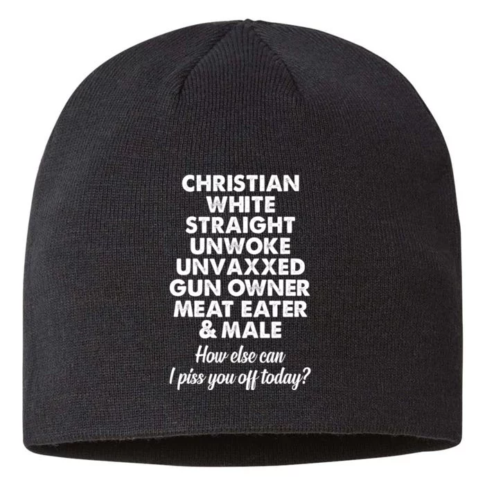 Christian White Straight Unwoke Unvaxxed Gun Owner 8 1/2in Sustainable Knit Beanie