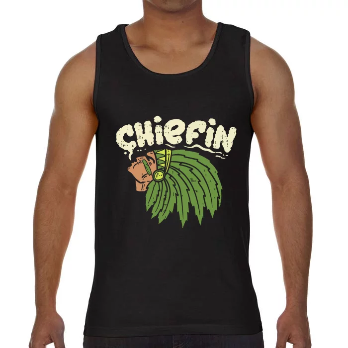 Chiefin Weed Smoking Funny 420 Cannabis Pot Thc Smoker Gift Comfort Colors® Tank Top