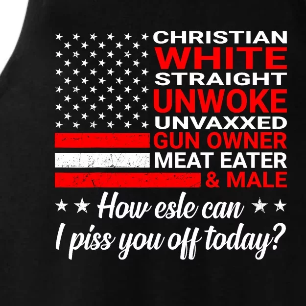 Christian White Straight Unwoke Unvaxxed Gun Owner Ladies Tri-Blend Wicking Tank