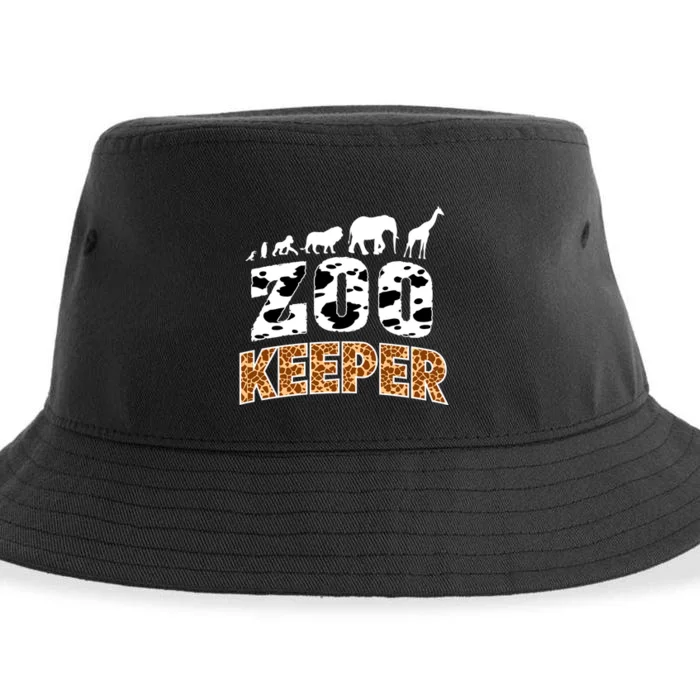 Cute Wildlife Safari Africa Animals Zoo Gift Sustainable Bucket Hat