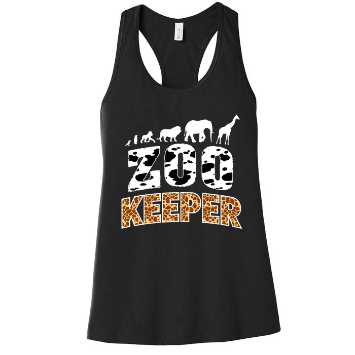 Cute Wildlife Safari Africa Animals Zoo Gift Women's Racerback Tank