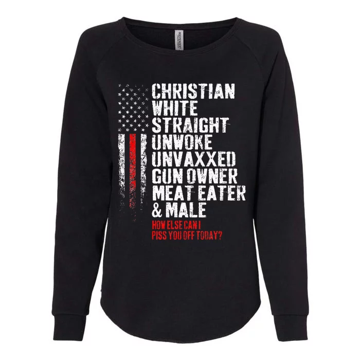 Christian White Straight Unwoke Unvaxxed Gun Owner Womens California Wash Sweatshirt