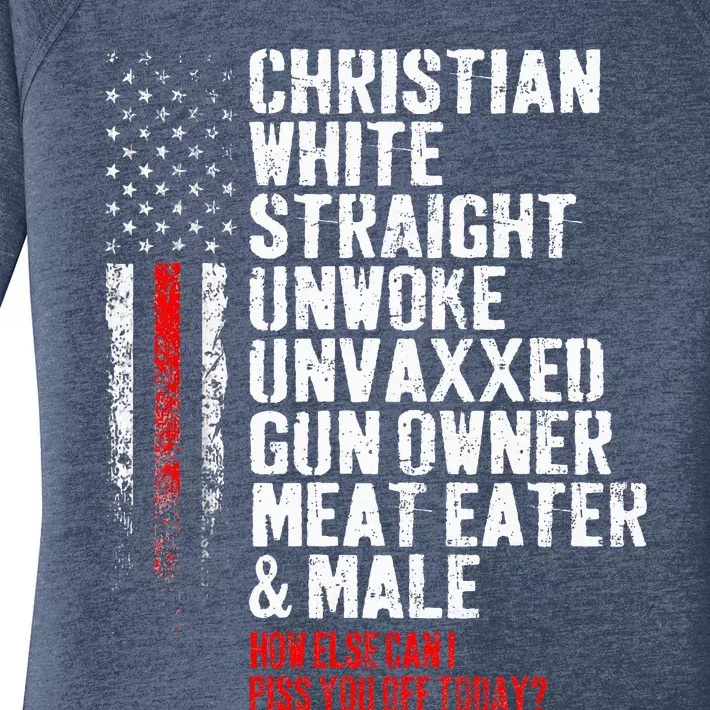 Christian White Straight Unwoke Unvaxxed Gun Owner Women's Perfect Tri Tunic Long Sleeve Shirt