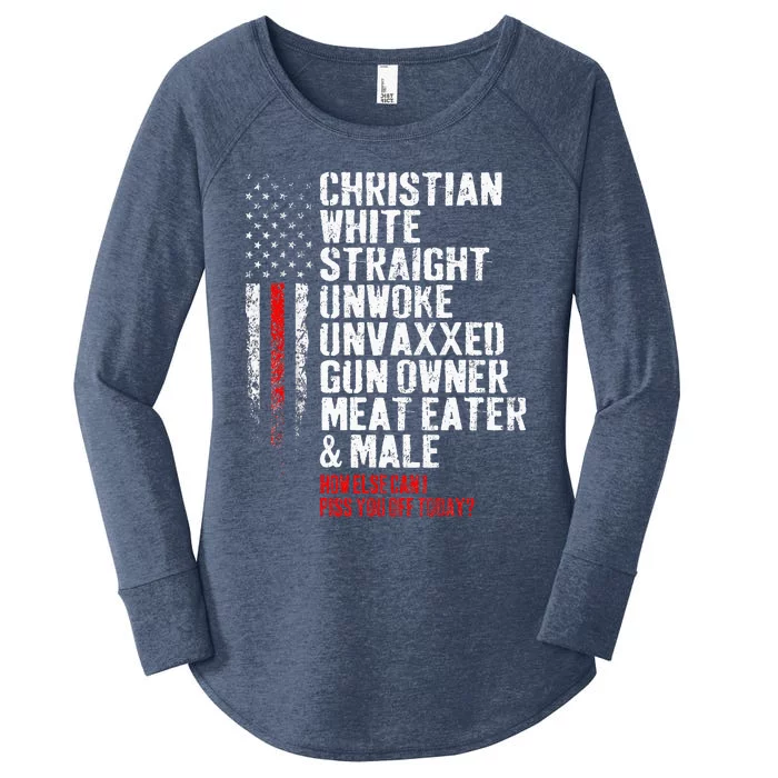 Christian White Straight Unwoke Unvaxxed Gun Owner Women's Perfect Tri Tunic Long Sleeve Shirt