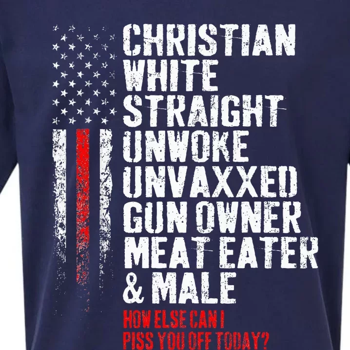 Christian White Straight Unwoke Unvaxxed Gun Owner Sueded Cloud Jersey T-Shirt