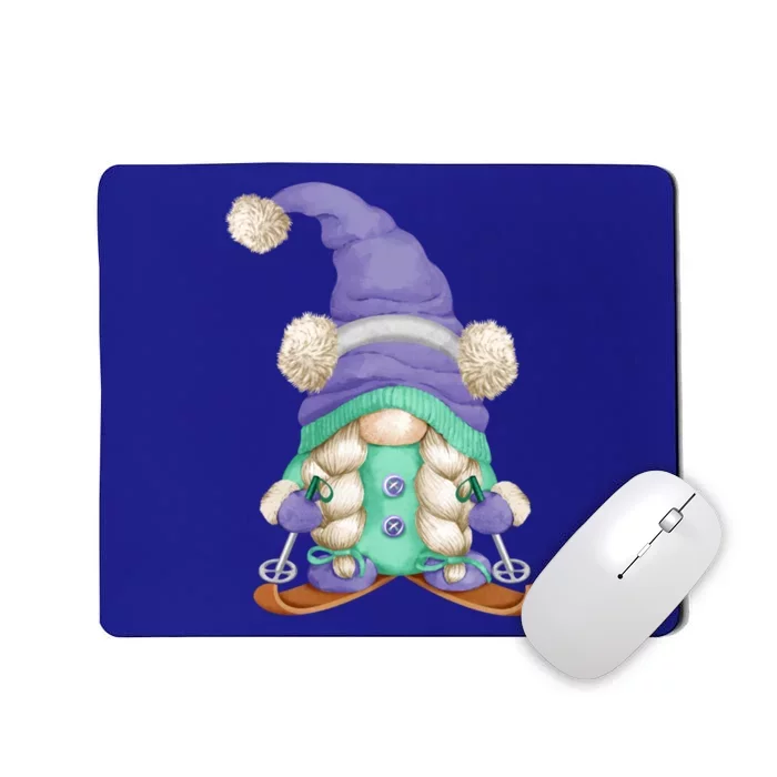 Cute Winter Ski Mom Gnome For Just A Who Loves Skiing Cool Gift Mousepad