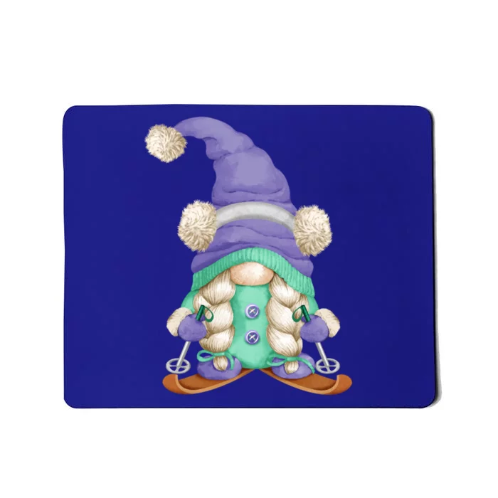 Cute Winter Ski Mom Gnome For Just A Who Loves Skiing Cool Gift Mousepad