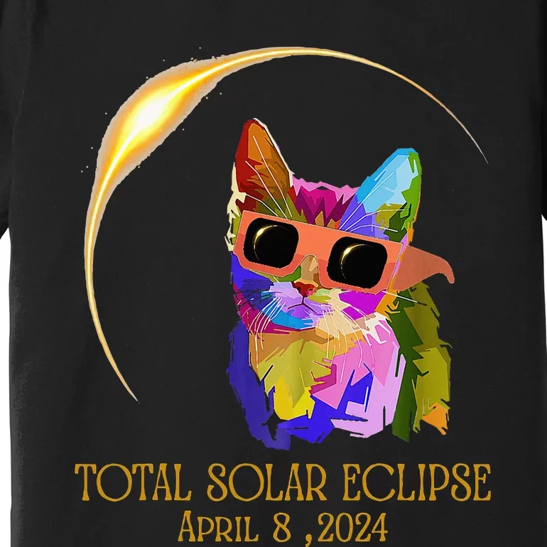 Cat Wearing Solar Eclipse Glasses Premium T-Shirt