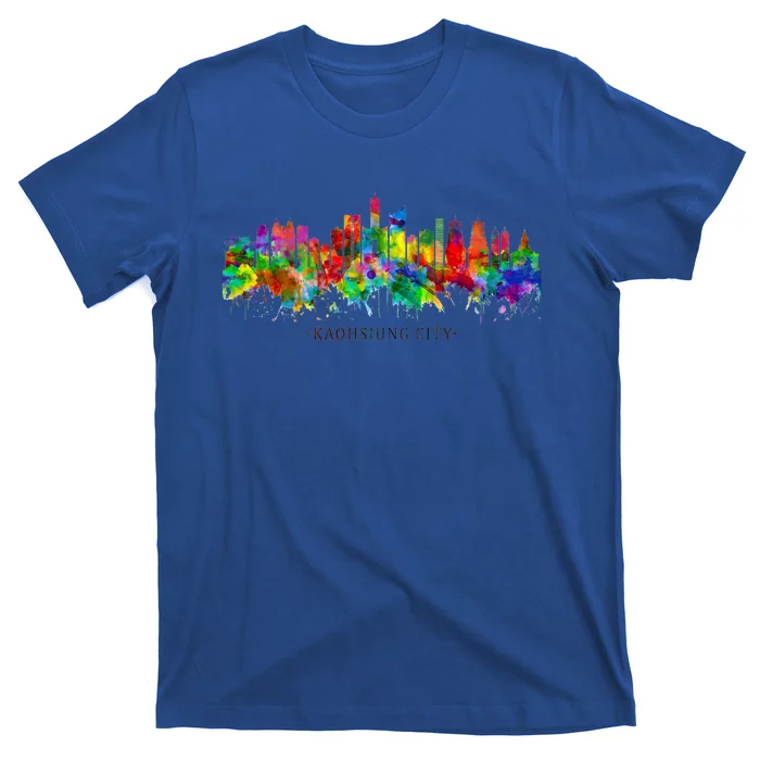 City Watercolor Skyline Home State Souvenir Kaohsiung Taiwan Meaningful Gift T-Shirt