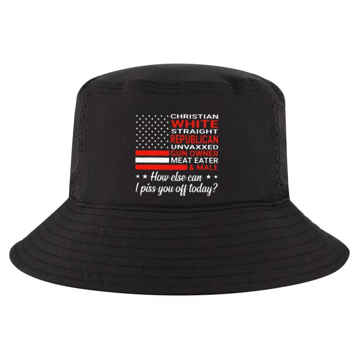 Christian White Straight Republican Unvaxxed Gun Owner Meat Gift Cool Comfort Performance Bucket Hat