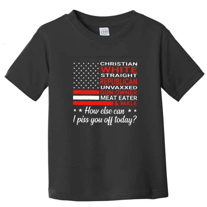 Christian White Straight Republican Unvaxxed Gun Owner Meat Gift Toddler T-Shirt