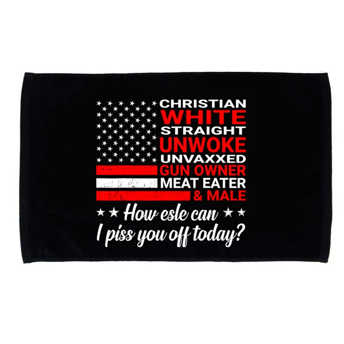 Christian White Straight Unwoke Unvaxxed Gun Owner Microfiber Hand Towel