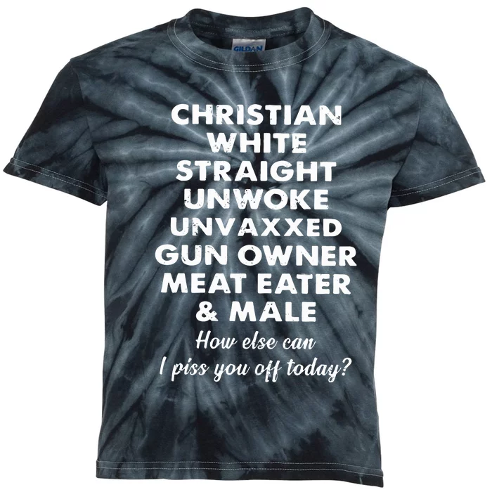 Christian White Straight Unwoke Unvaxxed Gun Owner Meat Eater Male How Else Can Kids Tie-Dye T-Shirt