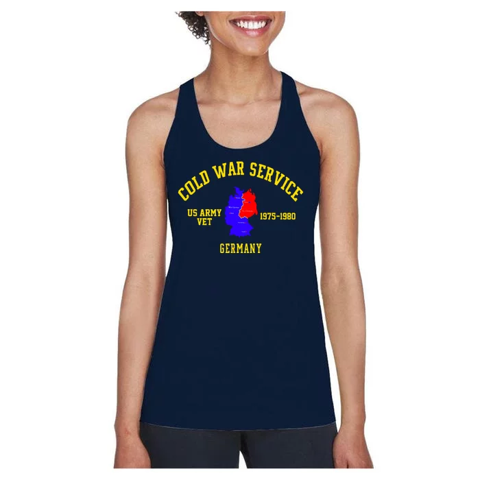 Cold War Service Germany US Army Veteran 1975 To 1980 Women's Racerback Tank