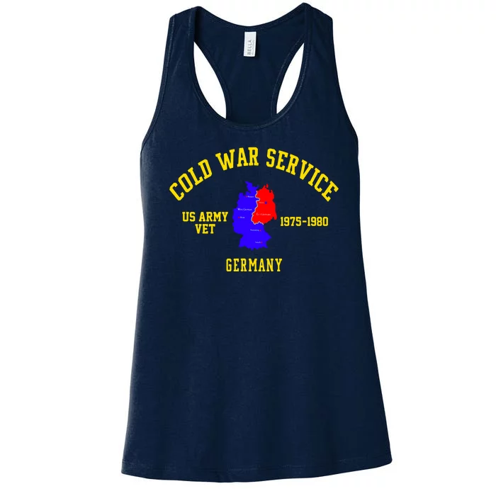 Cold War Service Germany US Army Veteran 1975 To 1980 Women's Racerback Tank