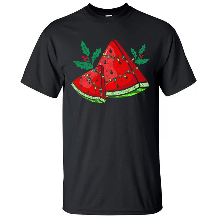 Christmas Watermelon Tropical Summer Christmas In July Tall T-Shirt