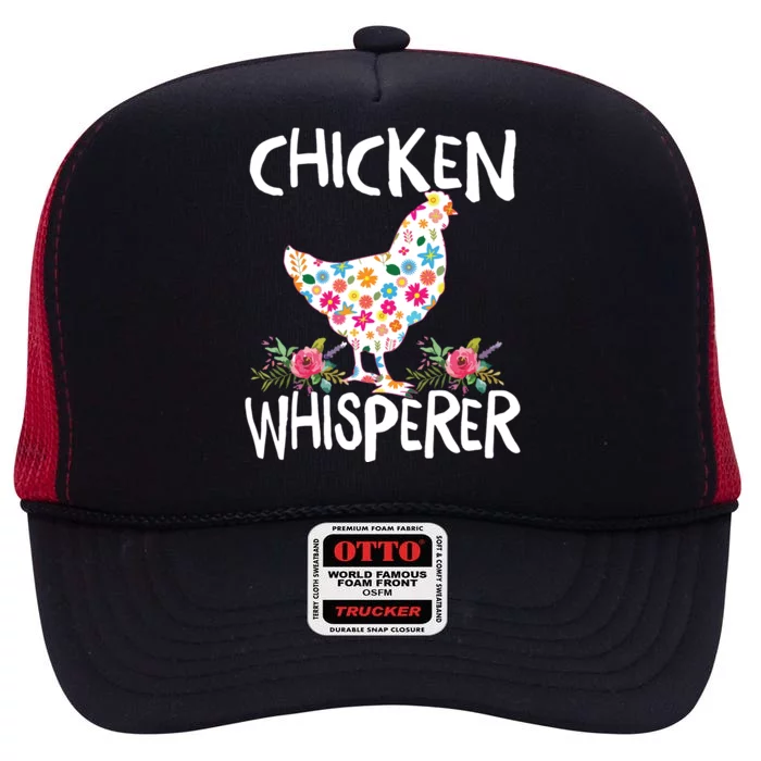 Chicken Whisperer T Funny Chicken Tee For Farmers High Crown Mesh Trucker Hat