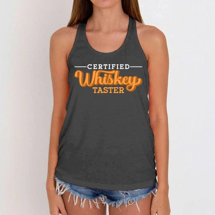 Certified Whiskey Taster Alcohol Drink Whiskey Women's Knotted Racerback Tank