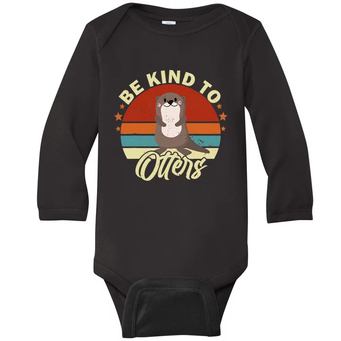 Children With The Inscription Sei Nett Zu Otters Sei Nett Zu Andere Baby Long Sleeve Bodysuit