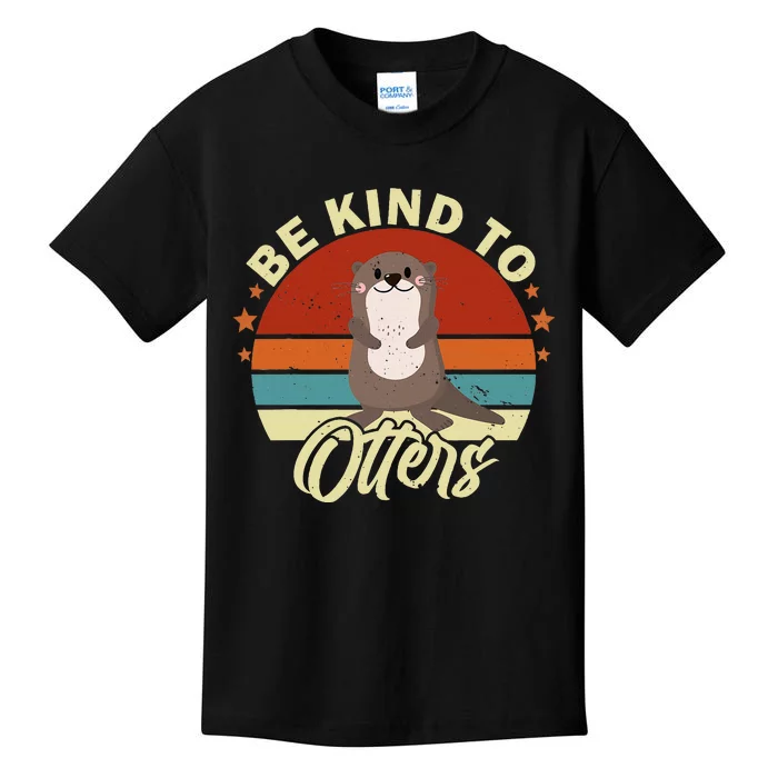 Children With The Inscription Sei Nett Zu Otters Sei Nett Zu Andere Kids T-Shirt