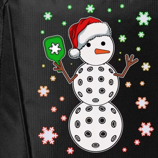 Christmas Winter Time Pickleball Snowman City Backpack