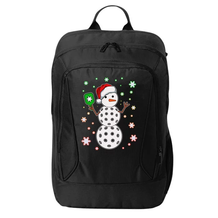 Christmas Winter Time Pickleball Snowman City Backpack