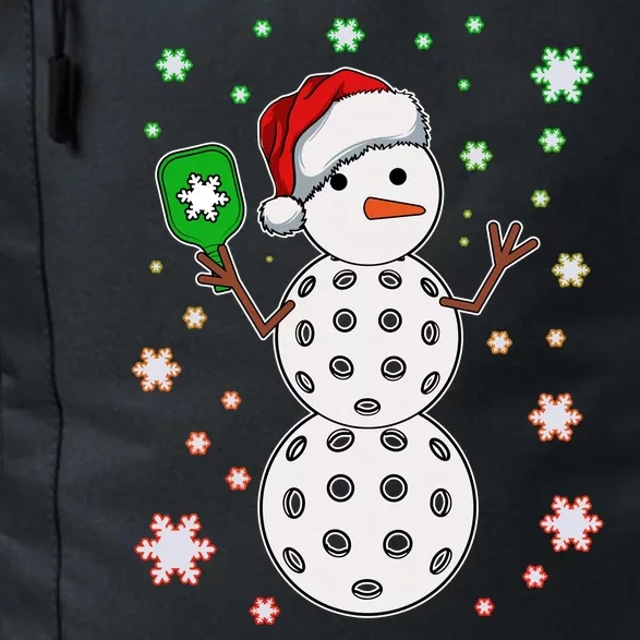 Christmas Winter Time Pickleball Snowman Daily Commute Backpack