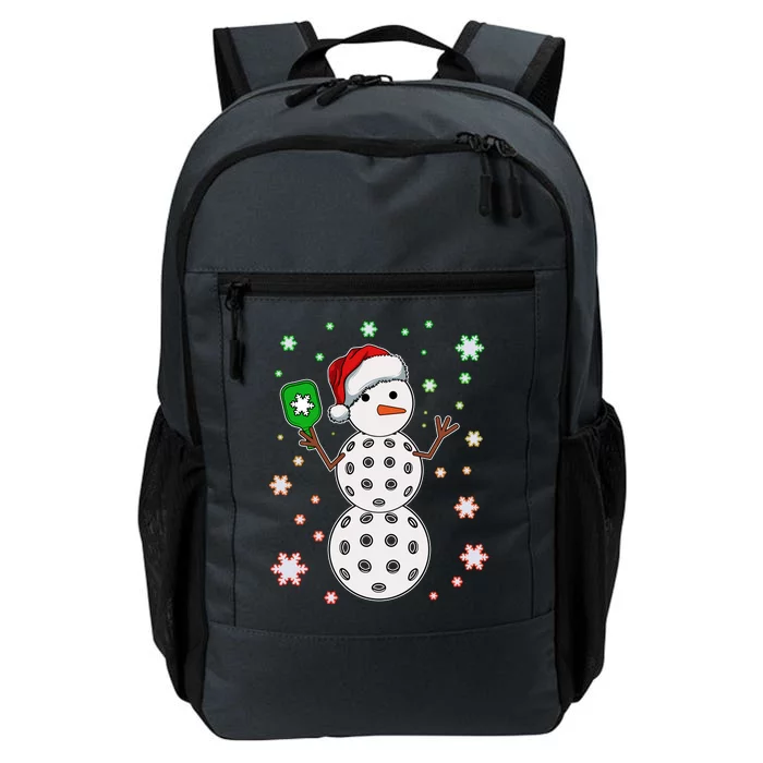 Christmas Winter Time Pickleball Snowman Daily Commute Backpack