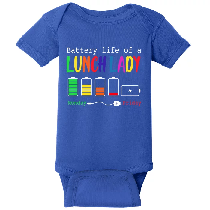 Cafeteria Worker Teacher Battery Life Of A School Lunch Lady Meaningful Gift Baby Bodysuit